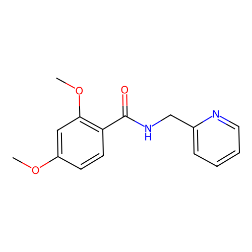 2,4-dimethoxy-N-(pyridin-2-ylmethyl)benzamide structure
