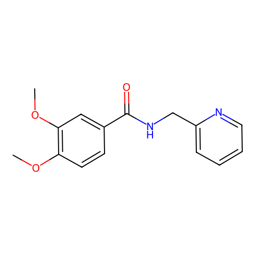 3,4-dimethoxy-N-(pyridin-2-ylmethyl)benzamide structure
