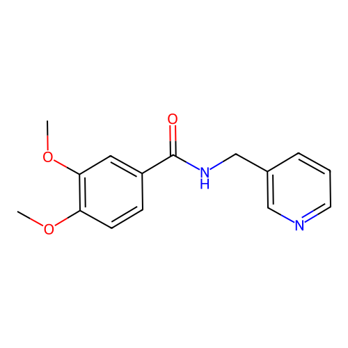 3,4-Dimethoxy-N-(3-pyridinylmethyl)benzamide structure