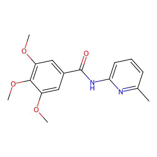 3,4,5-trimethoxy-N-(6-methylpyridin-2-yl)benzamide structure