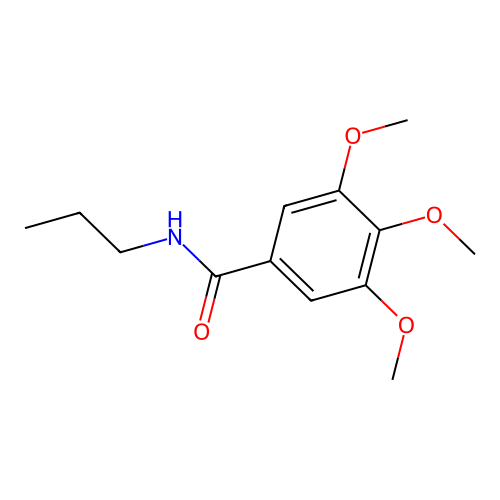 3,4,5-trimethoxy-N-propylbenzamide structure