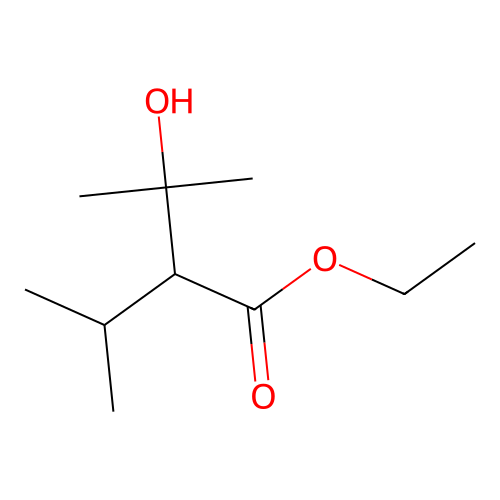 Ethyl 3-hydroxy-3-methyl-2-propan-2-ylbutanoate structure