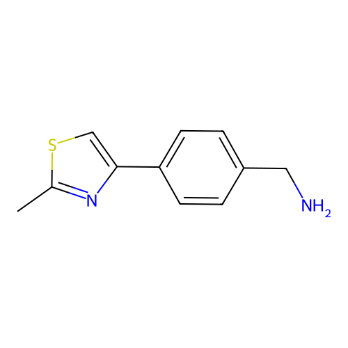 [4-(2-Methyl-1,3-thiazol-4-yl)phenyl]methanamine structure