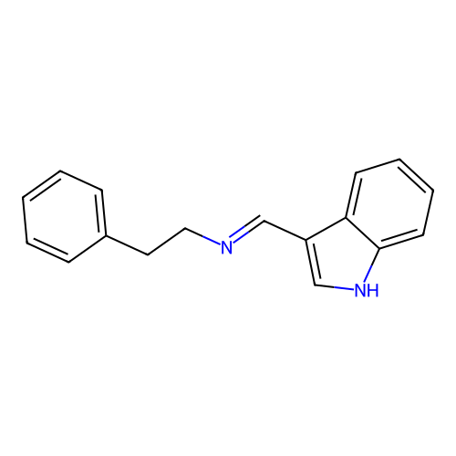 (E)-1-(1H-Indol-3-YL)-N-phenethylmethanimine structure