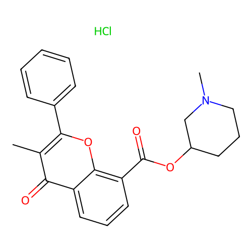 N-Methyl-3-piperidinyl 3-methylflavone-8-carboxylate hydrochloride structure