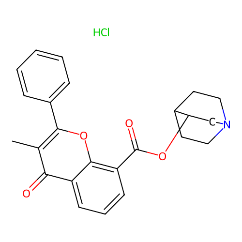 3-Quinuclidinyl 3-methylflavone-8-carboxylate hydrochloride structure