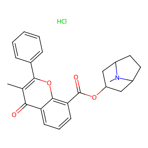 3-Tropinyl 3-methylflavone-8-carboxylate hydrochloride structure