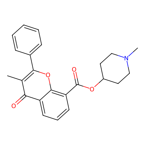 1-Methyl-4-piperidinyl 3-methylflavone-8-carboxylate structure