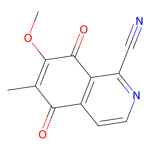 1-Cyano-7-methoxy-6-methyl-5,8-dihydroisoquinoline-5,8-dione structure