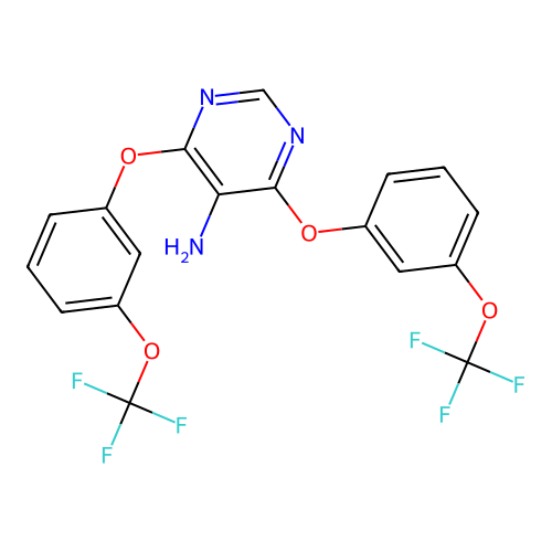 4,6-Bis(3-(trifluoromethoxy)phenoxy)pyrimidin-5-amine structure