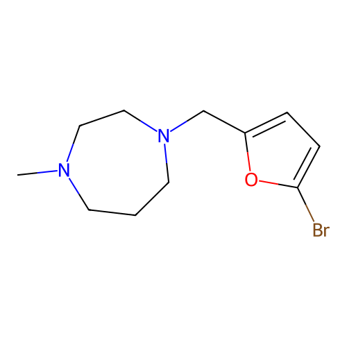 1-((5-Bromofuran-2-yl)methyl)-4-methyl-1,4-diazepane structure