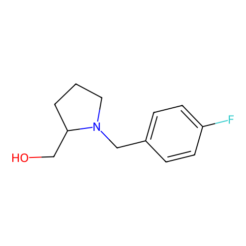 [1-(4-Fluorobenzyl)pyrrolidin-2-yl]methanol structure