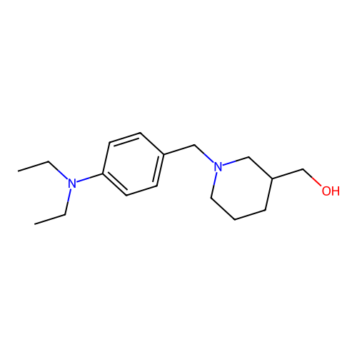 [1-[[4-(Diethylamino)phenyl]methyl]piperidin-3-yl]methanol structure