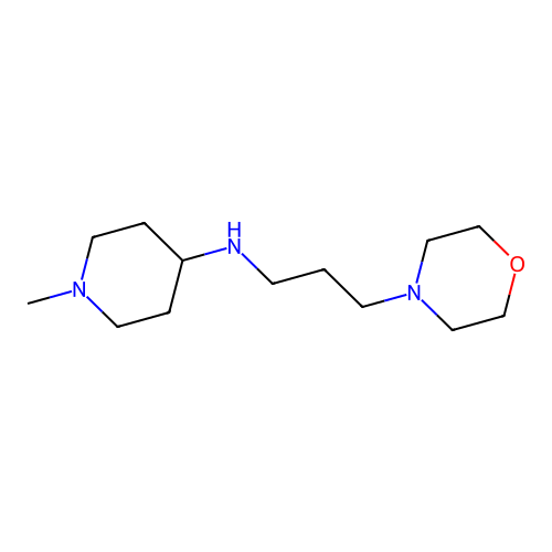 1-methyl-N-[3-(morpholin-4-yl)propyl]piperidin-4-amine structure