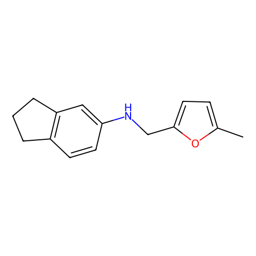 2,3-dihydro-1H-inden-5-yl[(5-methyl-2-furyl)methyl]amine structure