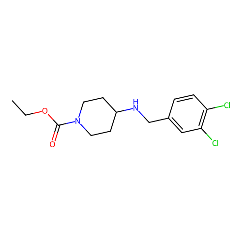 Ethyl 4-(3,4-dichlorobenzylamino)piperidine-1-carboxylate structure