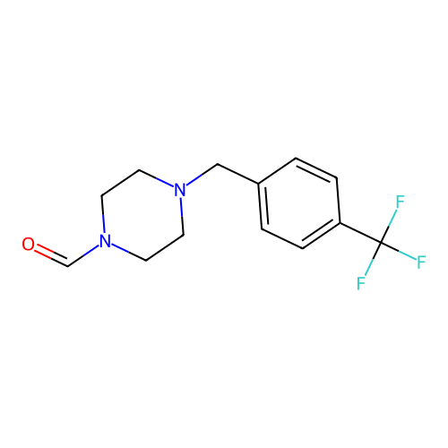4-[4-(Trifluoromethyl)benzyl]-1-piperazinecarbaldehyde structure