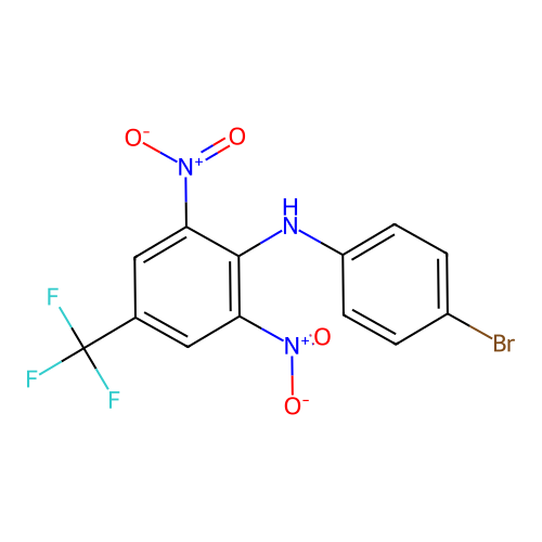 N-(4-bromophenyl)-2,6-dinitro-4-(trifluoromethyl)aniline structure