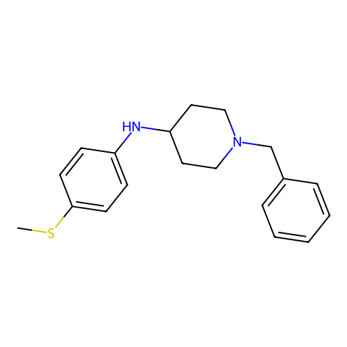 1-benzyl-N-(4-methylsulfanylphenyl)piperidin-4-amine structure