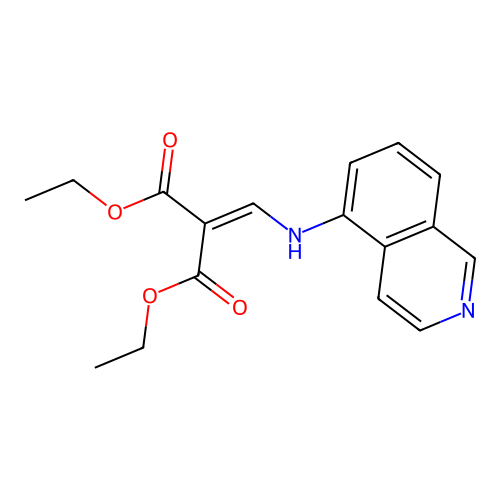 Diethyl 2-[(isoquinolin-5-ylamino)methylidene]propanedioate structure