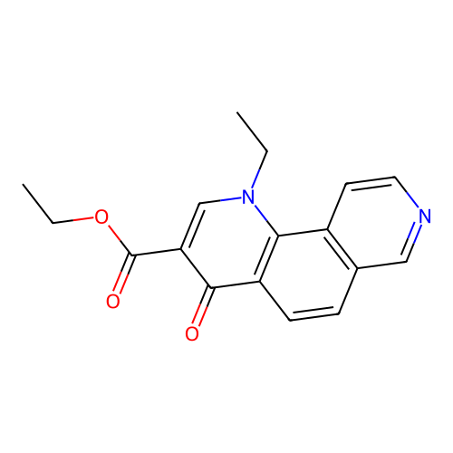 Ethyl 1-ethyl-4-oxo-1,8-phenanthroline-3-carboxylate structure