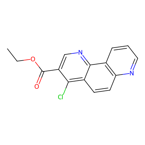 1,7-Phenanthroline-3-carboxylic acid, 4-chloro-, ethyl ester structure