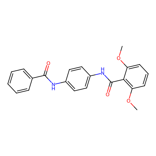 N-(4-benzamidophenyl)-2,6-dimethoxybenzamide structure