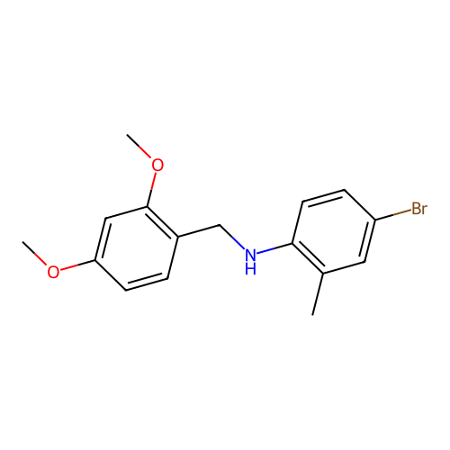4-bromo-N-(2,4-dimethoxybenzyl)-2-methylaniline structure