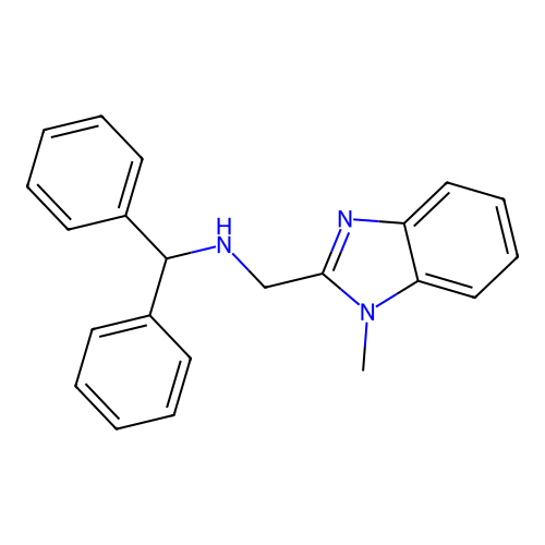 N-[(1-methylbenzimidazol-2-yl)methyl]-1,1-diphenylmethanamine structure