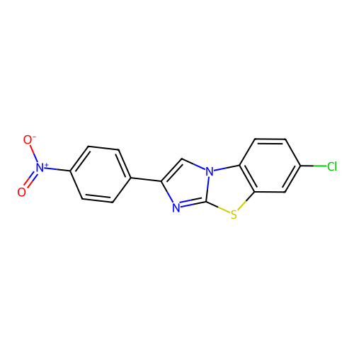 7-Chloro-2-(4-nitrophenyl)imidazo[2,1-b]benzothiazole structure