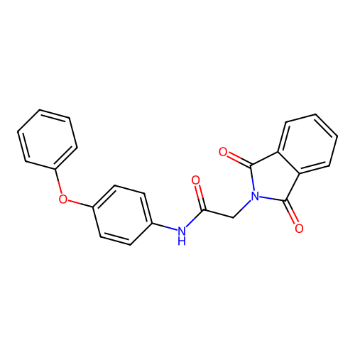 2-(1,3-dioxoisoindol-2-yl)-N-(4-phenoxyphenyl)acetamide structure