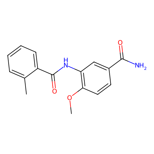N-[5-(Aminocarbonyl)-2-methoxyphenyl]-2-methylbenzamide structure