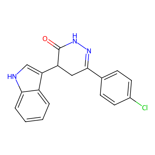 6-(4-Chlorophenyl)-4,5-dihydro-4-(1H-indol-3-yl)-3(2H)-pyridazinone structure