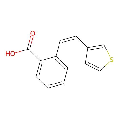 2-[2-(3-Thienyl)vinyl]benzoic acid structure