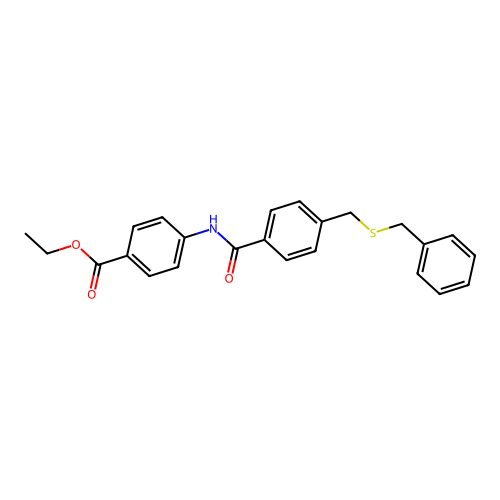Ethyl 4-[[4-(benzylsulfanylmethyl)benzoyl]amino]benzoate structure