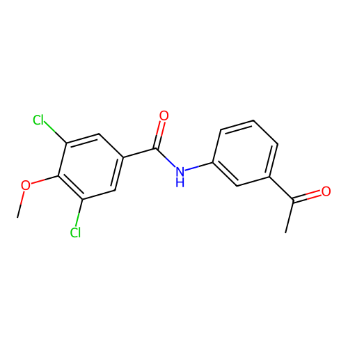 N-(3-乙酰基苯基)-3,5-二氯-4-甲氧基苯甲酰胺 structure