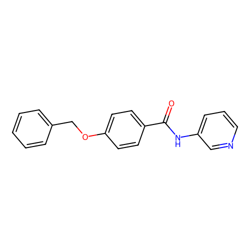 4-phenylmethoxy-N-pyridin-3-ylbenzamide structure