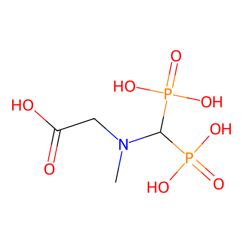 N-(diphosphonomethyl)-N-methylglycine structure
