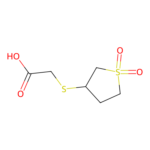 2-((1,1-Dioxo-1lambda6-thiolan-3-yl)sulfanyl)acetic acid structure