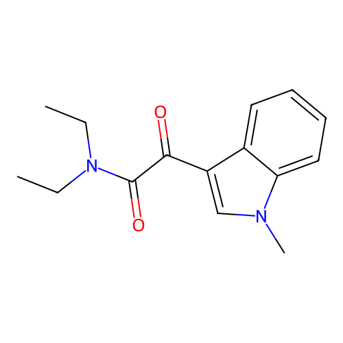 N,N-diethyl-2-(1-methylindol-3-yl)-2-oxoacetamide structure