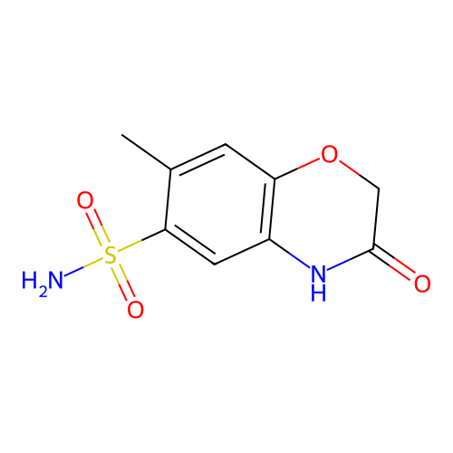 7-methyl-3-oxo-3,4-dihydro-2H-1,4-benzoxazine-6-sulfonamide structure
