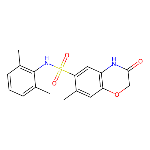 N-(2,6-Dimethylphenyl)-3,4-dihydro-7-methyl-3-oxo-2H-1,4-benzoxazine-6-sulfonamide structure