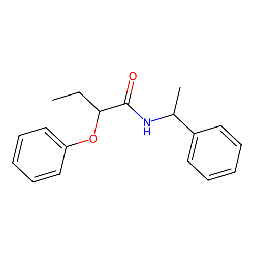 2-phenoxy-N-(1-phenylethyl)butanamide structure