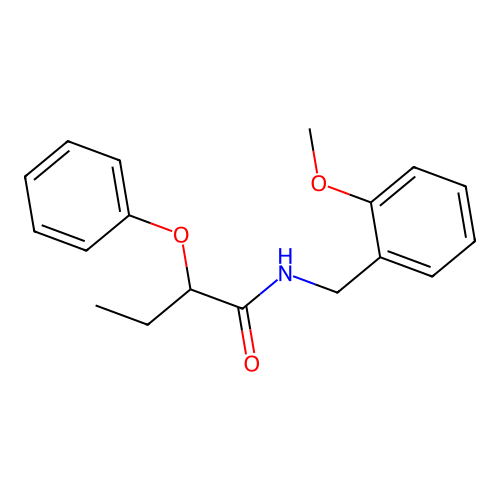 N-[(2-methoxyphenyl)methyl]-2-phenoxybutanamide structure