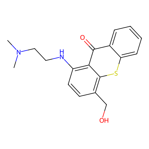 1-(2-Dimethylaminoethylamino)-4-(hydroxymethyl)thioxanthen-9-one structure