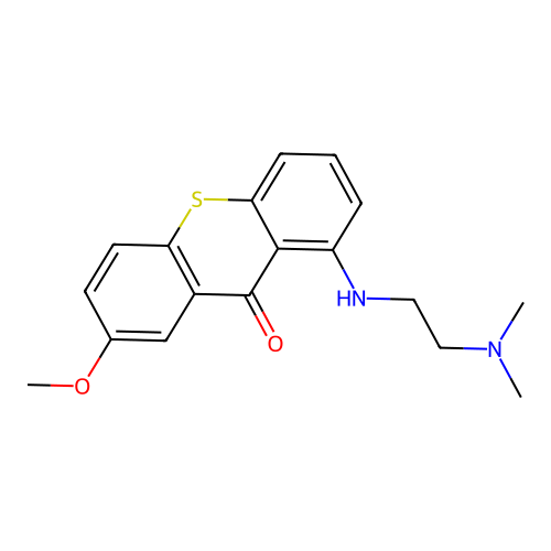 1-(2-dimethylaminoethylamino)-7-methoxythioxanthenone structure