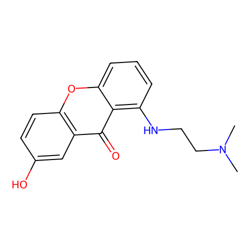 1-((2-(Dimethylamino)ethyl)amino)-7-hydroxy-9H-xanthen-9-one structure