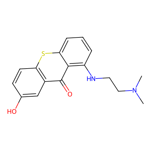 9H-Thioxanthen-9-one, 1-[2-(dimethylamino)ethylamino]-7-hydroxy- structure