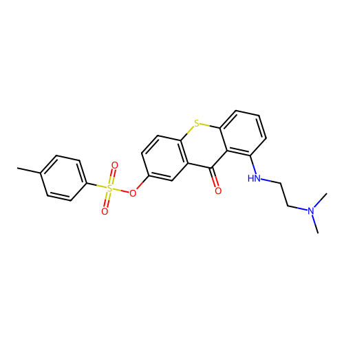 [8-[2-(Dimethylamino)ethylamino]-9-oxothioxanthen-2-yl] 4-methylbenzenesulfonate structure