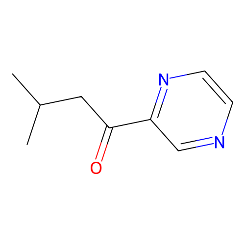 1-Butanone, 3-methyl-1-pyrazinyl- structure